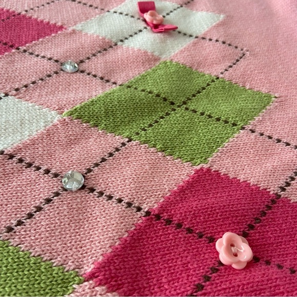 Gymboree New With Tag Pink Argyle 100% Cotton Knit Dress Child Size 9 - Picture 11 of 11